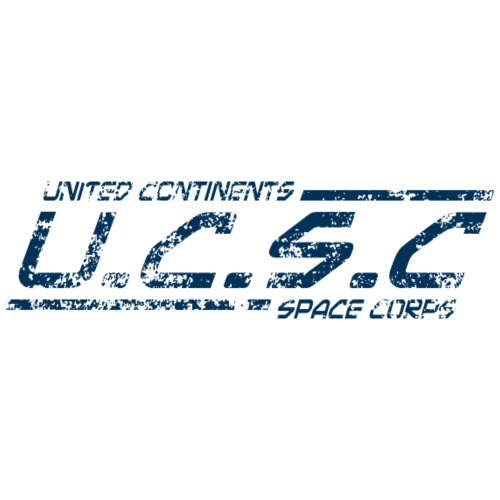 Damaged UCSC Logo Blue - Space Precinct Zero - Contrast hoodie