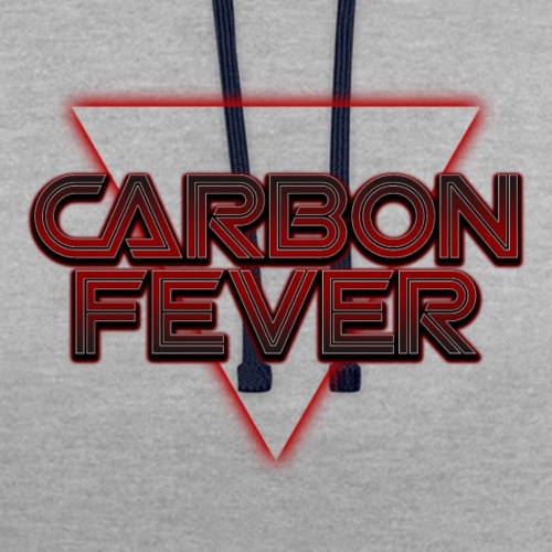 carbon fever red2 - Kontrast-Hoodie