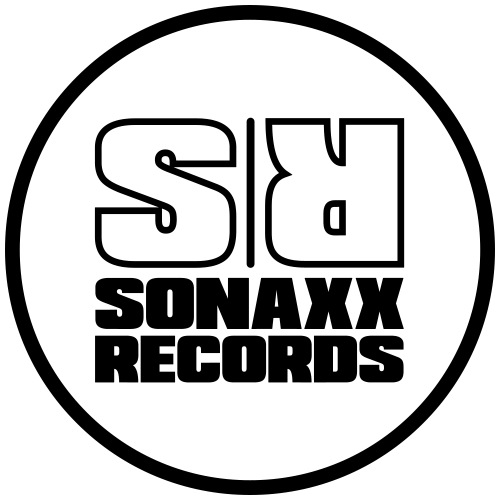 Sonaxx Records Logo sort (rund) - Kontrast-hættetrøje