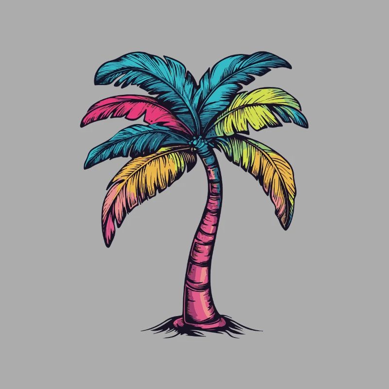 Palm Tree Multicolored