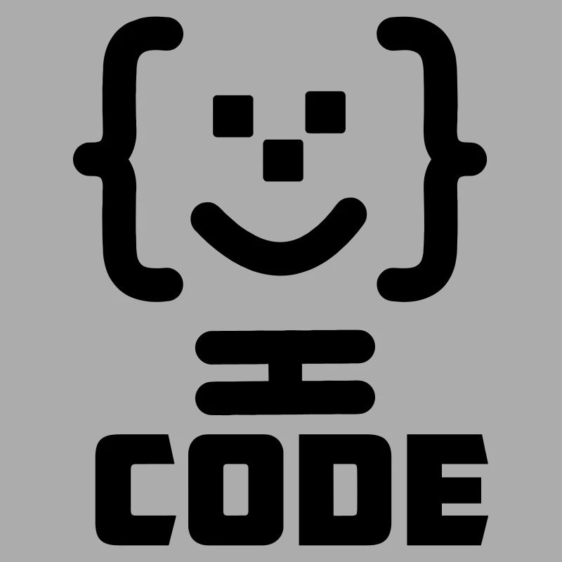 Logo du code du programmeur principal avec texte CODE