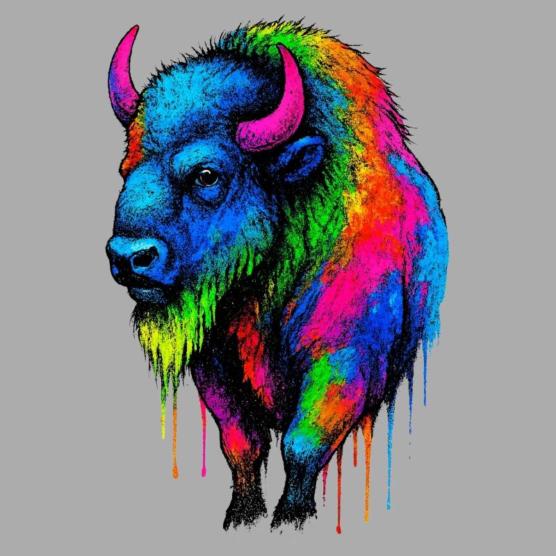 Bunter Bison Farbexplosion