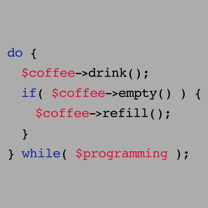 Code Coffee Refill Programmierung PHP