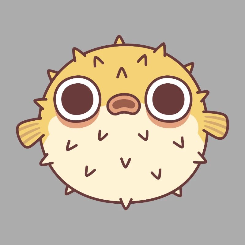 Cute Grumpy Puffer Fish