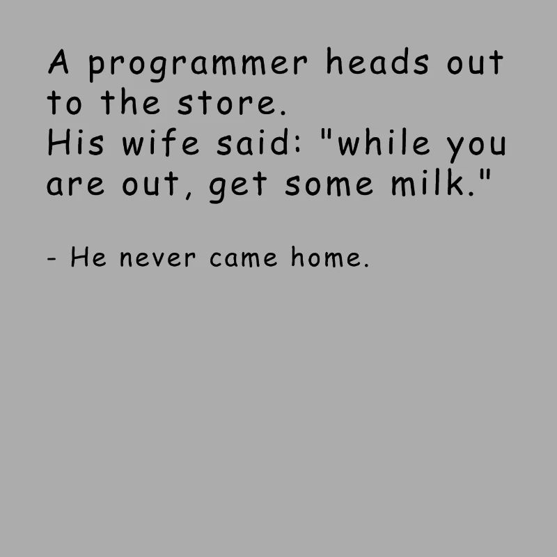 Programmierer geht Einkaufen