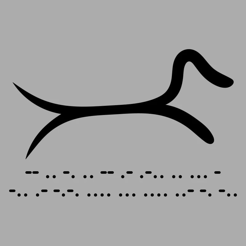 Dackel mit Morsecode