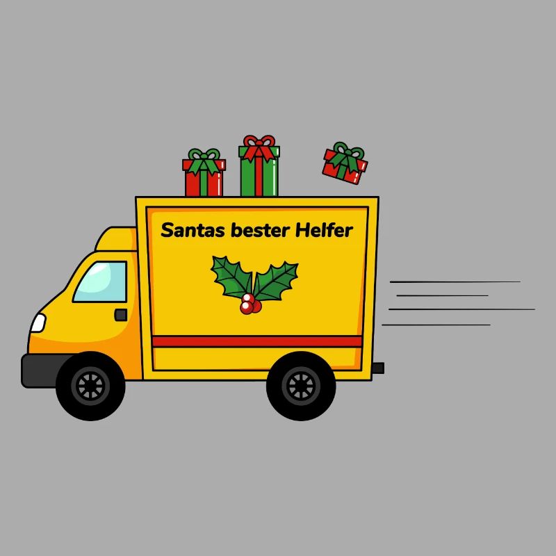 Paketbote Santas bester Helfer Postauto DHL Optik