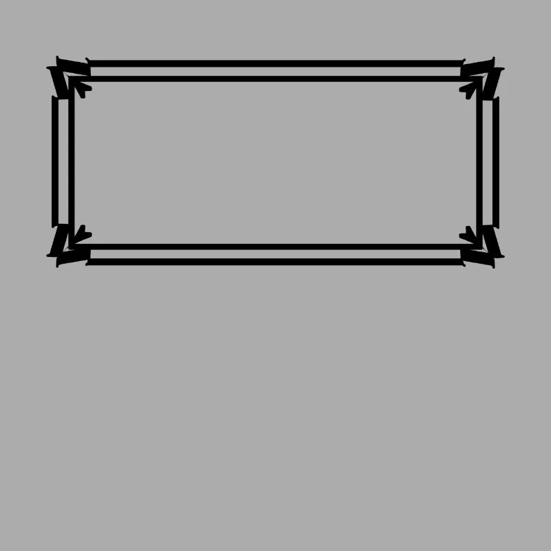 Rectangular frame with ornaments