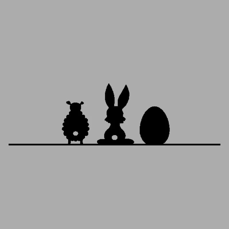 Easter Bunny Sheep Easter Egg Shadow