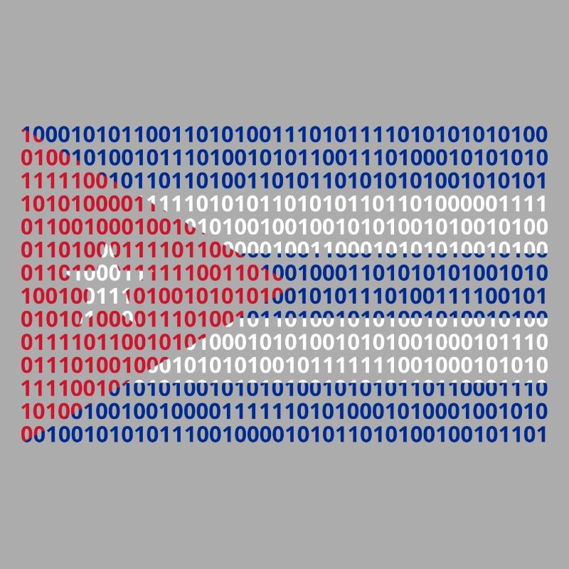 Cuba Flag Binary Code Bit Bytes Binary Computer Science PC