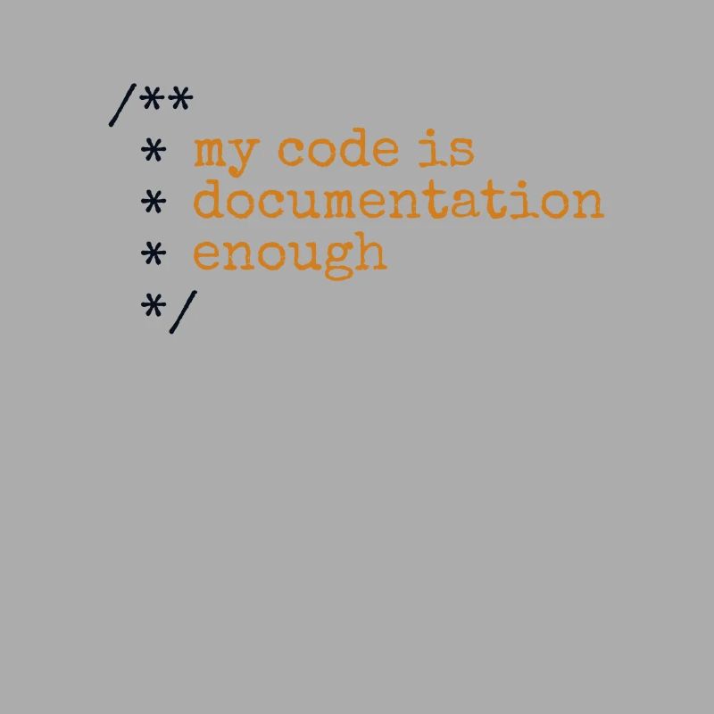 Mon code est assez documenté développeur