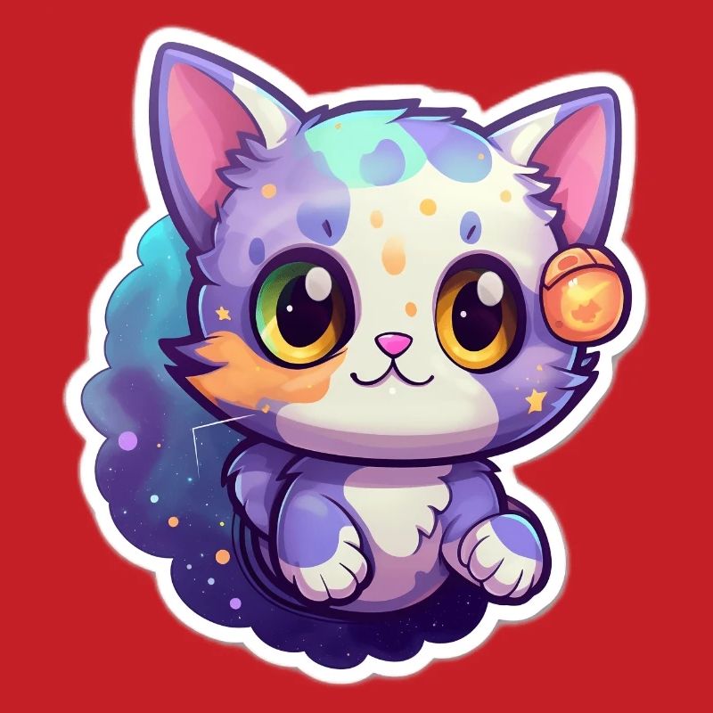 A cute space kitty