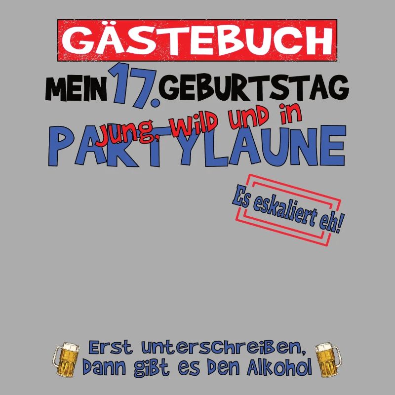 17. Geburtstag Mädchen & Junge Gästebuch