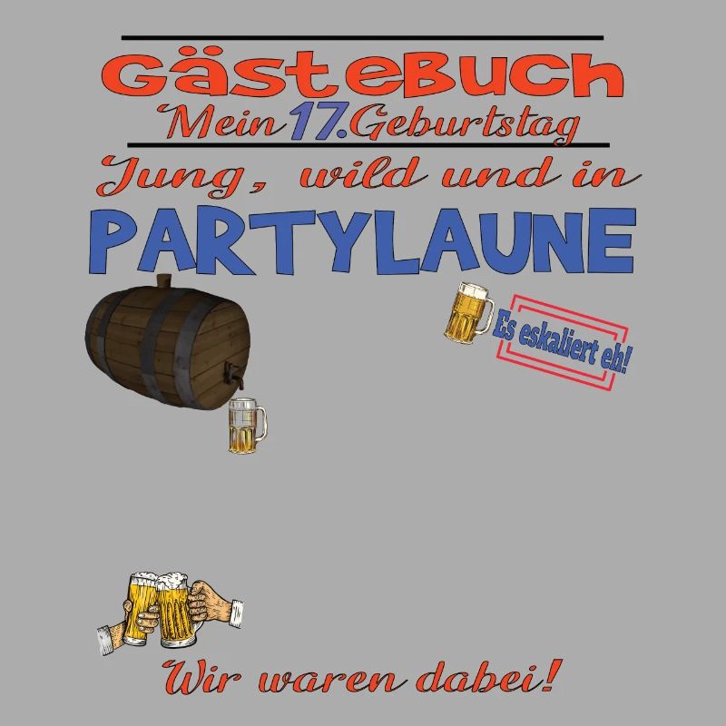 17. Geburtstag Mädchen & Junge Gästebuch