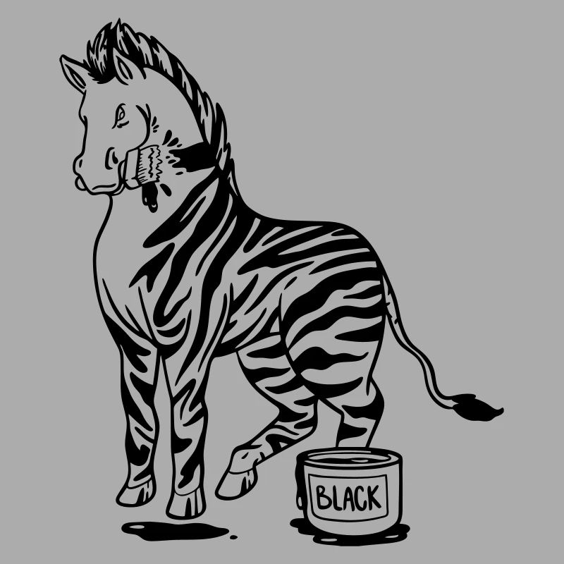 Zebra Schwarze oder Weiße Streifen Lustige Bilder