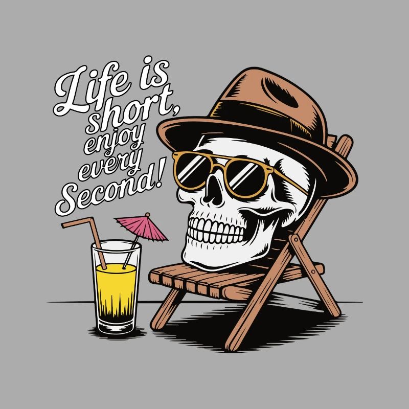 SKELETONS, LIFE IS SHORT, ENJOY EVERY SECOND