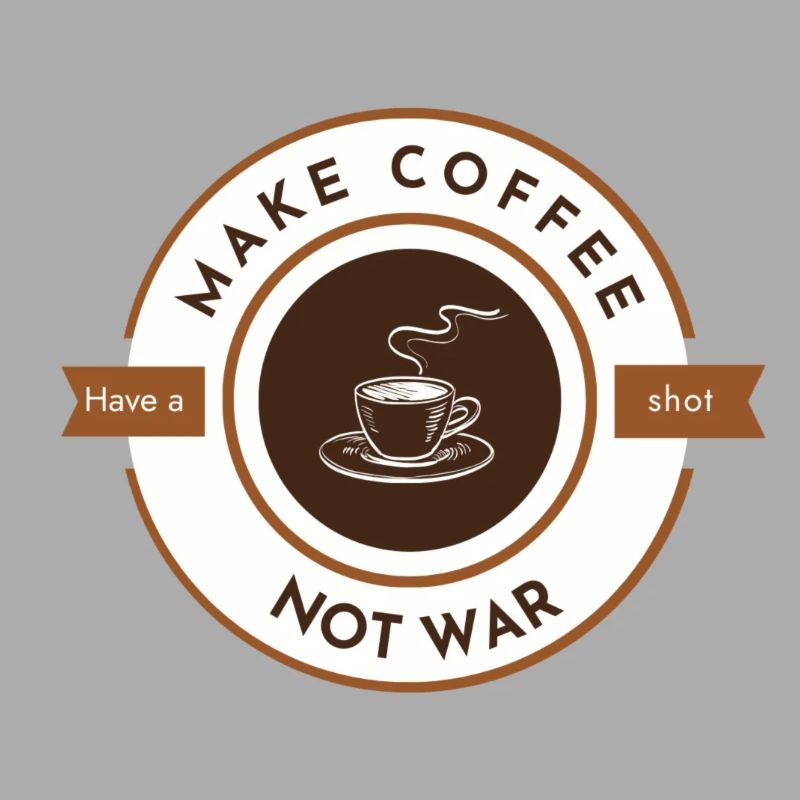 Make coffee not war white