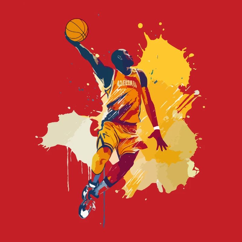 Basketteur Basketteur Dunking Splash Coloré