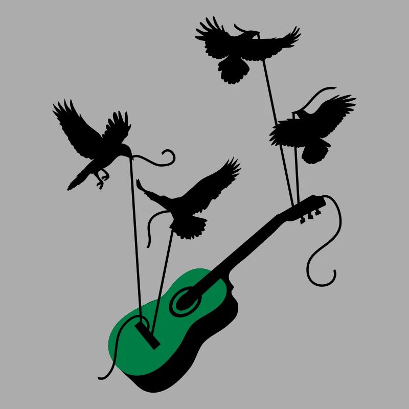 Vögel mit Gitarre