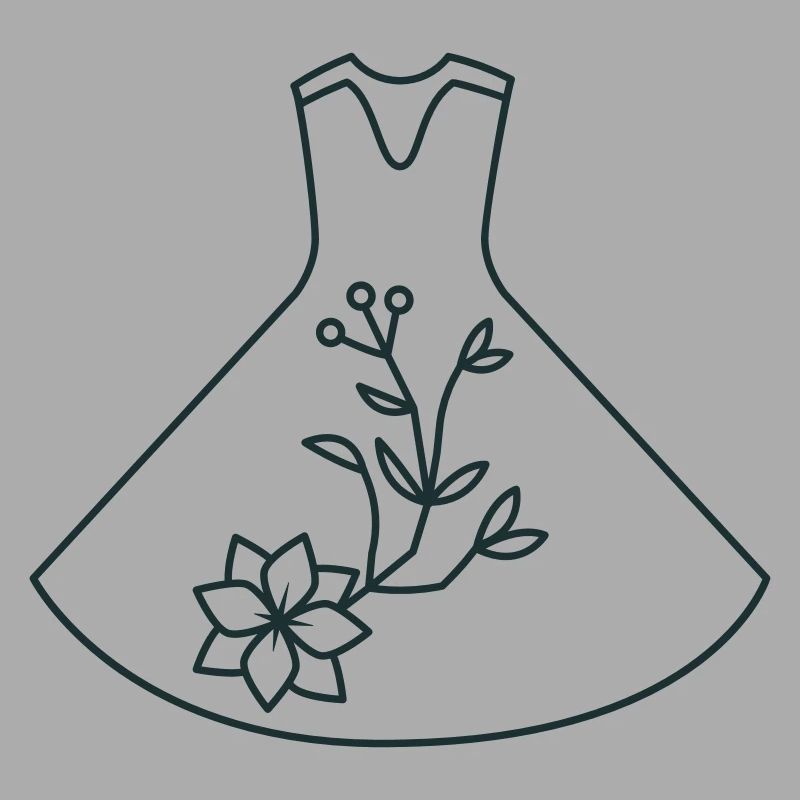Robe de danse moderne avec des fleurs
