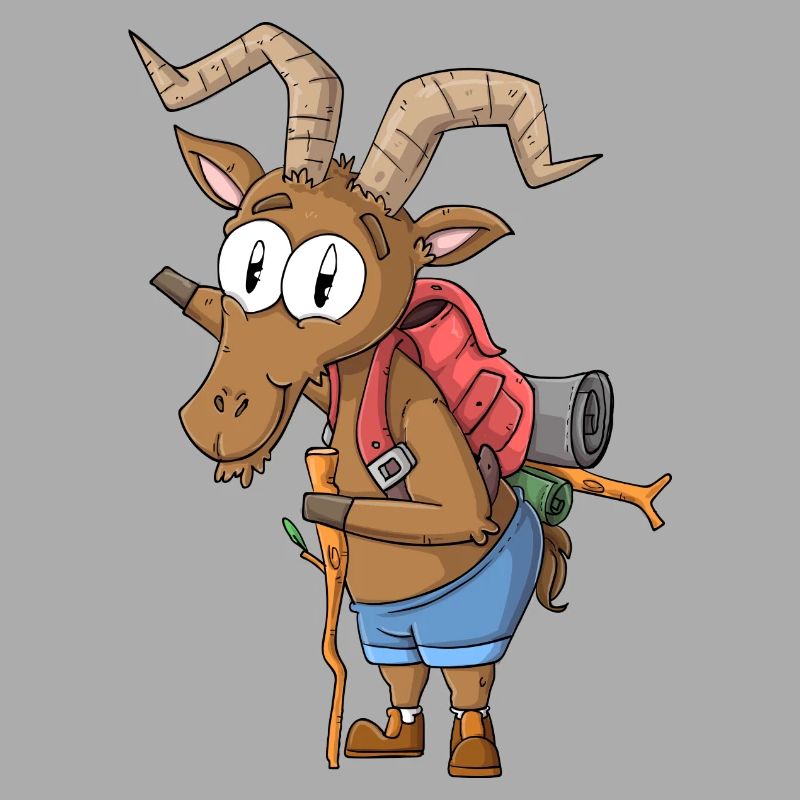 Steinbock Wanderer / Wandernder Steinbock