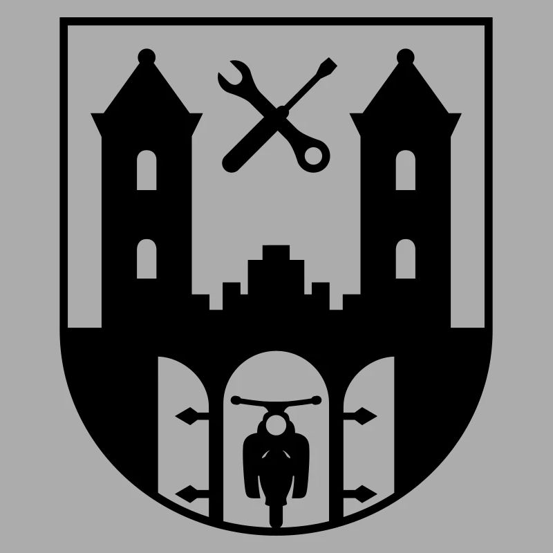 Suhl emblem with star sparrowhawk hawk (+ your text)