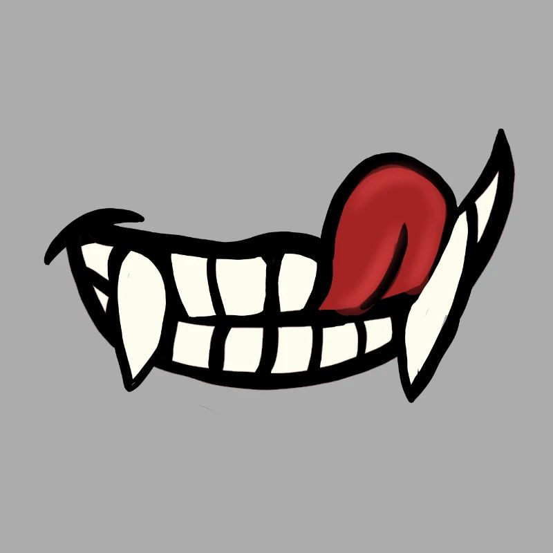 Vampire smile grimaces comic