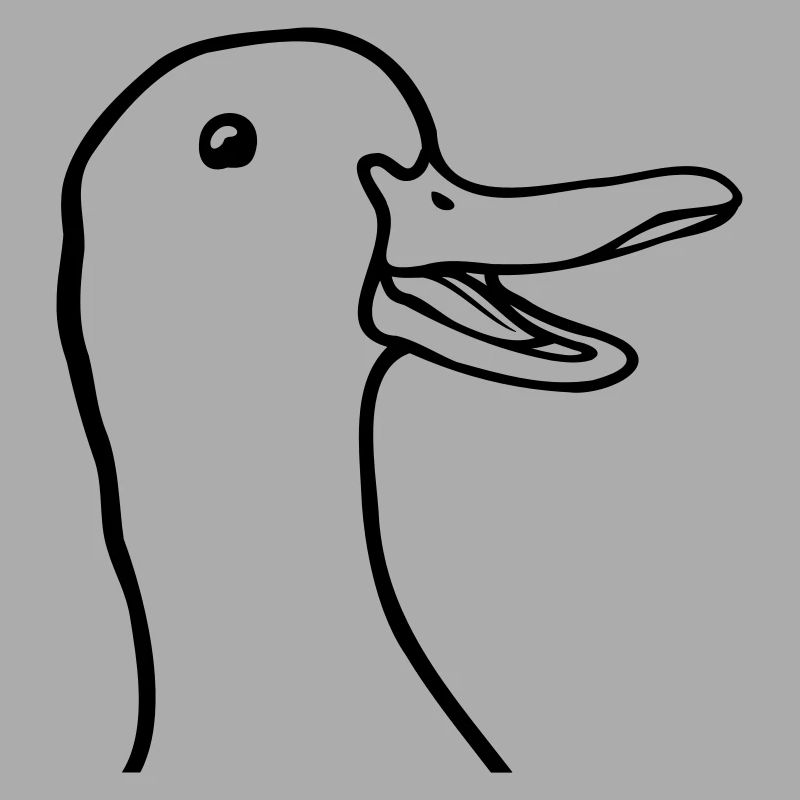 Comic Kopf süße Gans