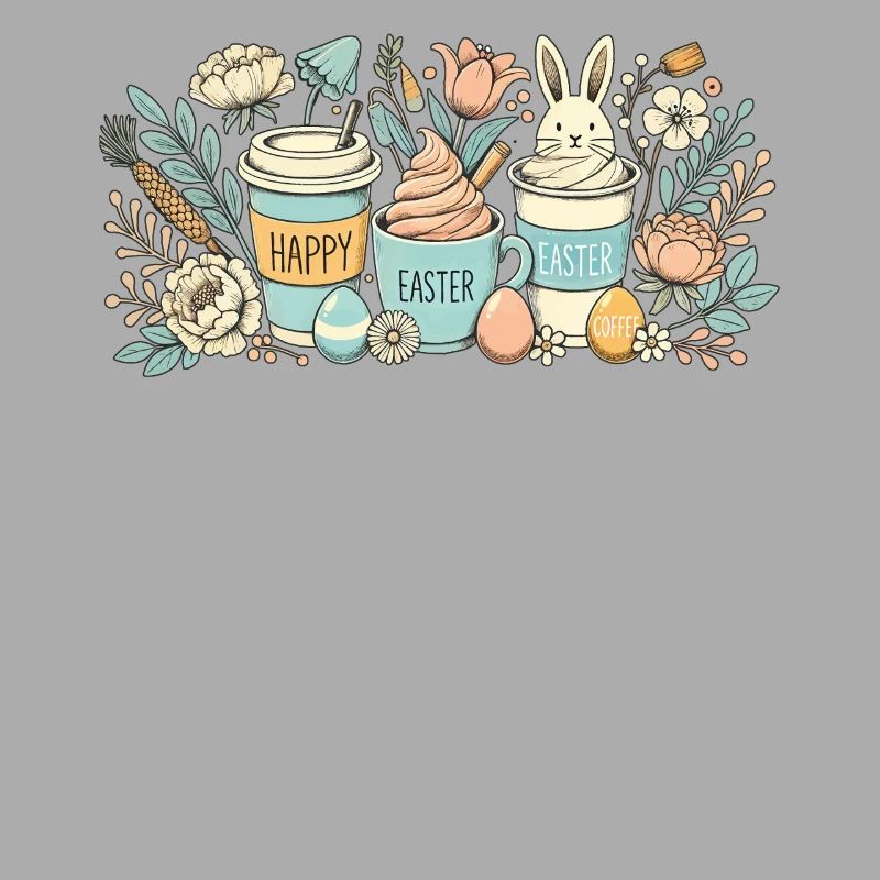 Easter Bunny Coffee Cup Latte Macchiato Easter