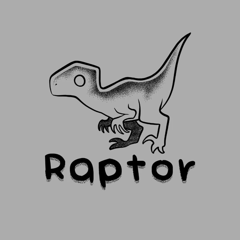 Raptor minimalist dotwork