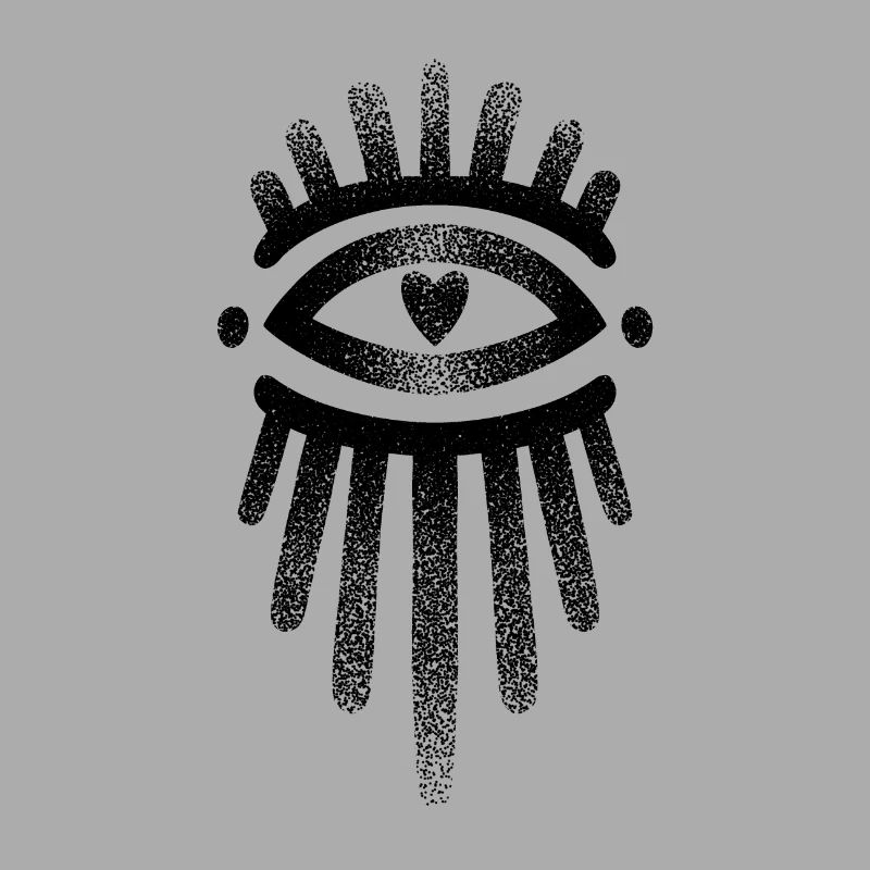 Oeil dotwork vertical