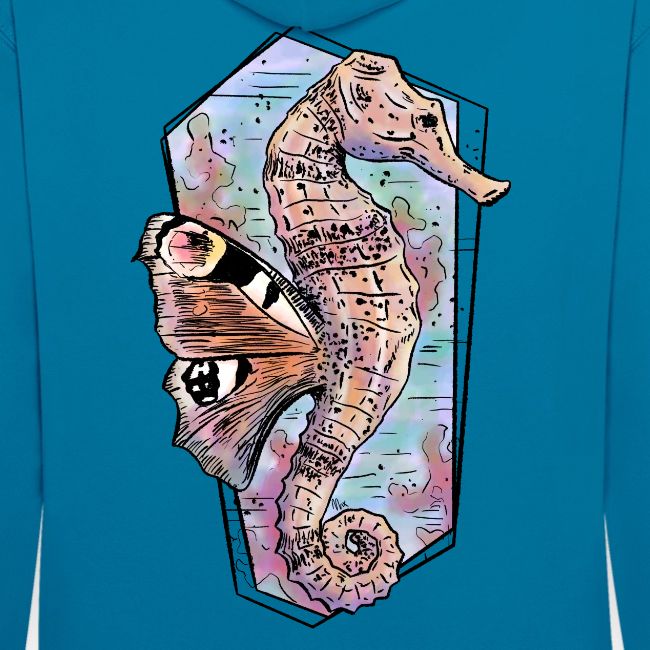 Fantasie-Seepferdchen in Wasserfarben