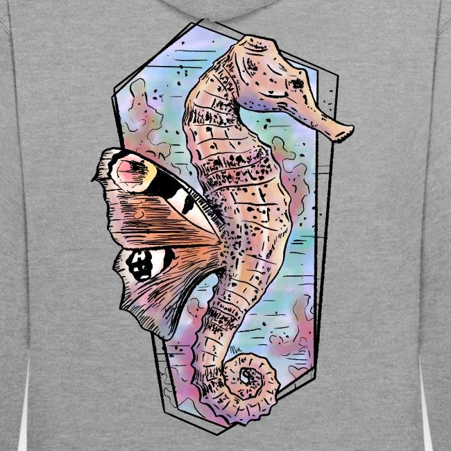 Fantasie-Seepferdchen in Wasserfarben