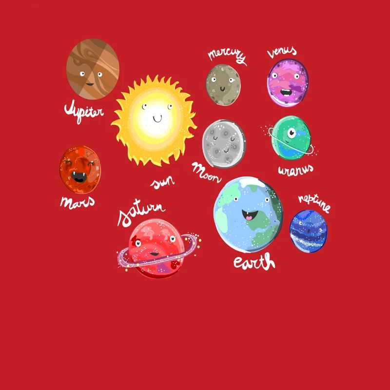 Solar system moon space cute outer space