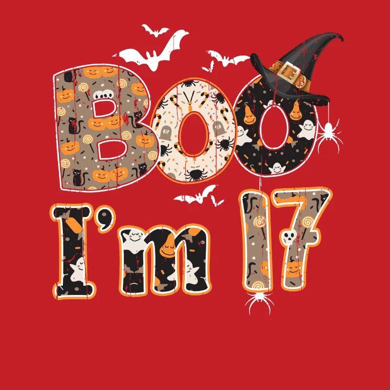 Halloween Pattern Ghost Creatures Birth Age 17