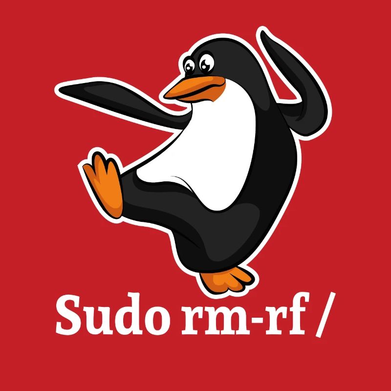 Tux Linux Penguin Sudo Rm Rf | Computer Geek Hack