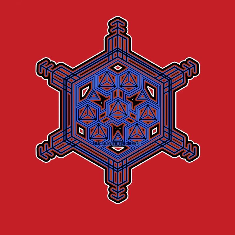 Expérience d’évolution fractale Motif hexagone étoile