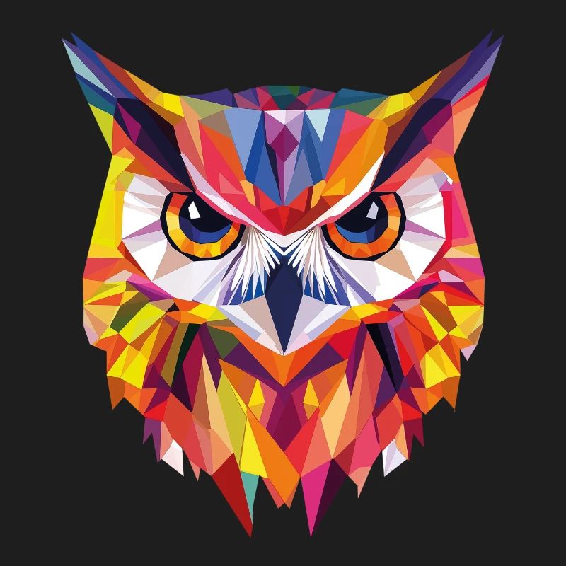 Low Poly Eule – modernes Design für Schlaue
