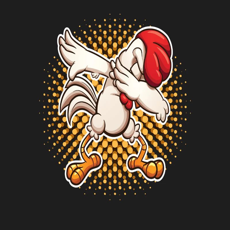 Dabbing Rooster Dab Chicken Dancing Dance Dabben Gift