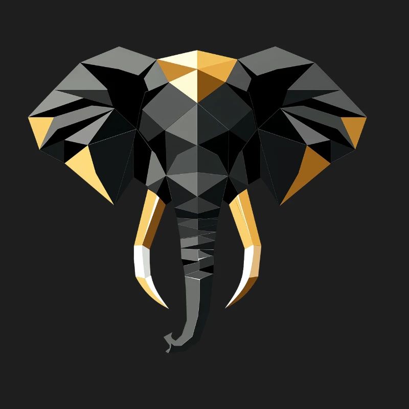 Elephant Low Poly Design