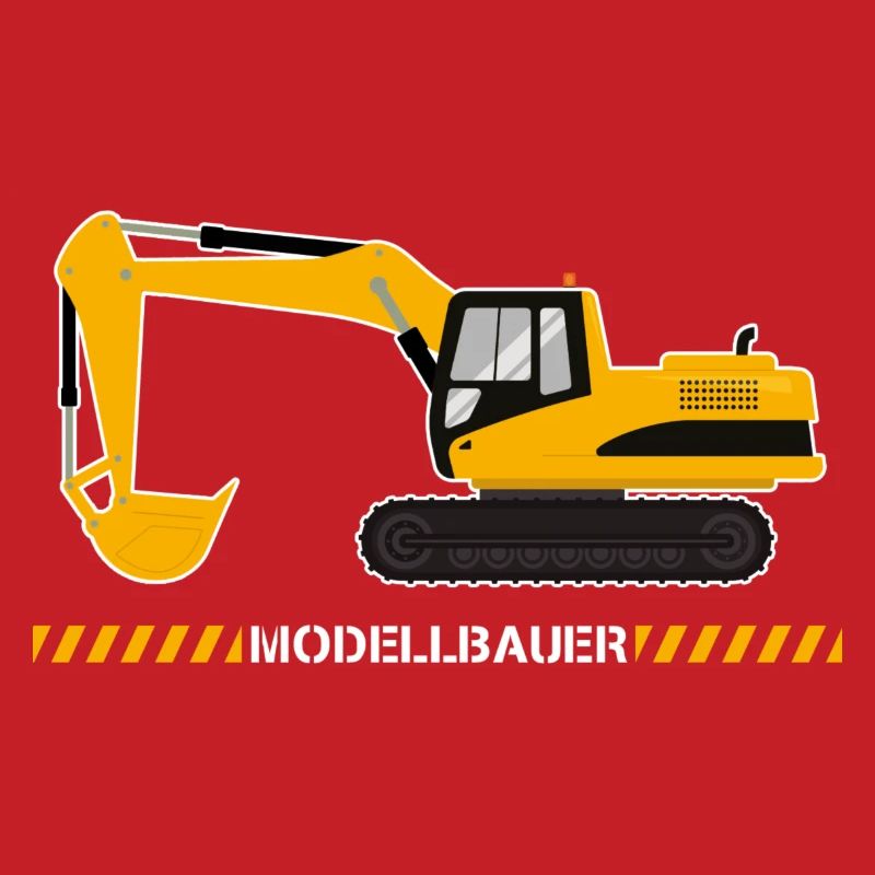 Modellbauer Modellbau Baustelle Bagger Baumaschine