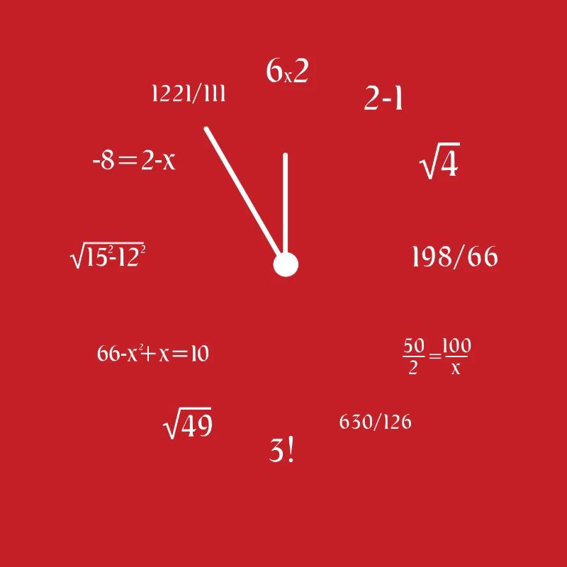 Math Clock Funny Mathematics Mathematician Meme
