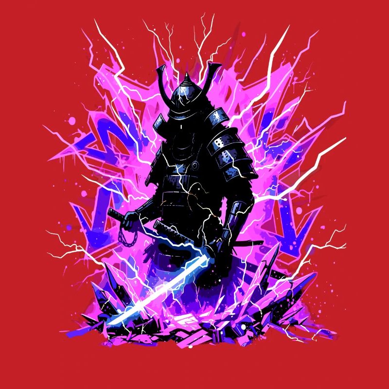 Cyber Samurai – Synthwave Katana Geist