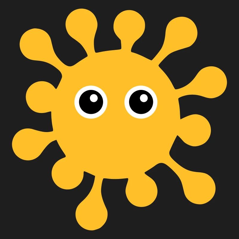 ★ Couleurs de conception modifiables ★ Virus aux yeux écarquillés