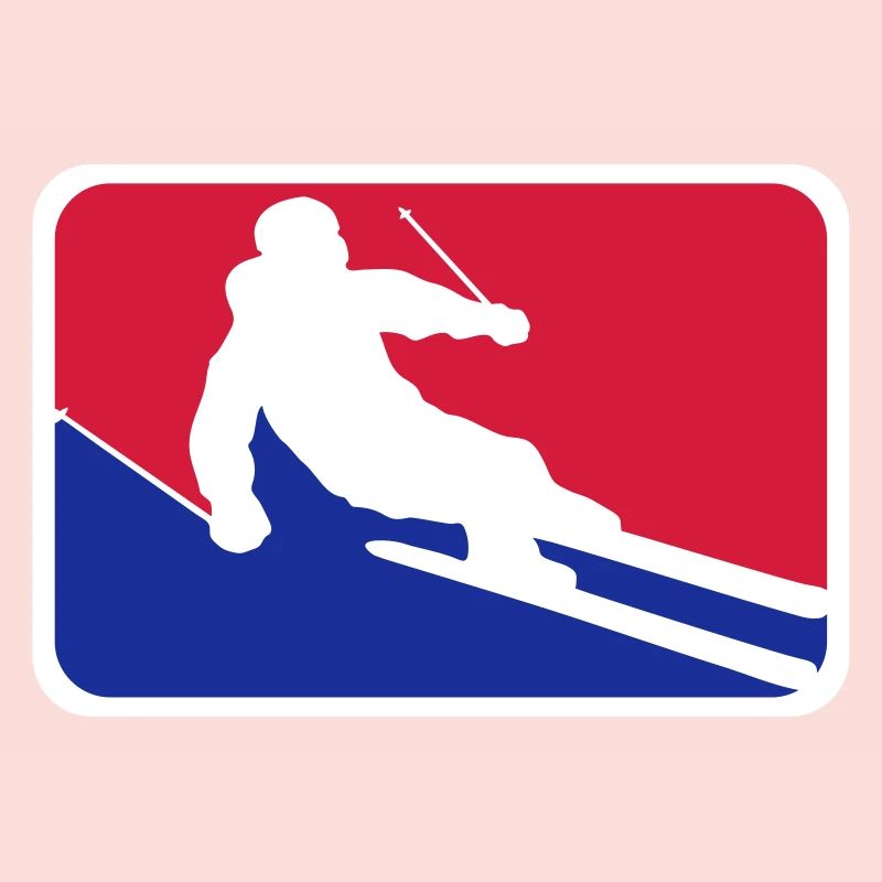 blue red button frame shield ski drive down