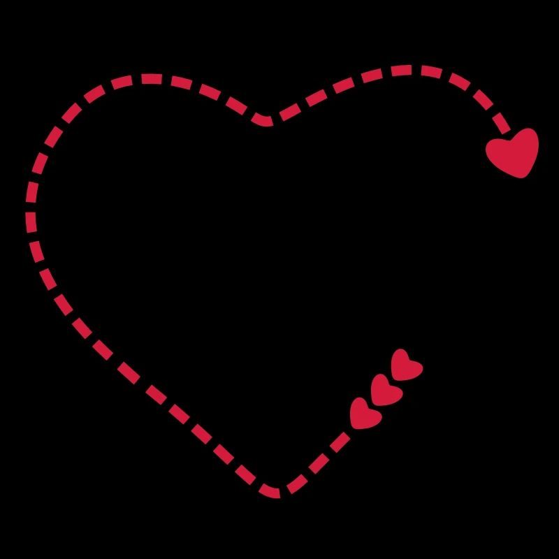 Herz offen, gestrichelt / open dashed heart (1c)