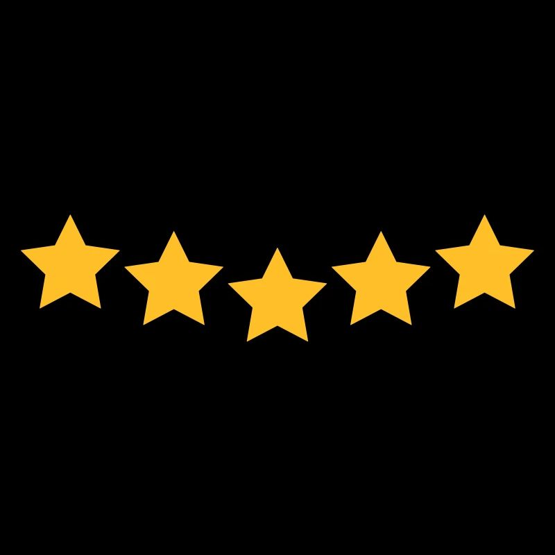 5 Sterne, gebogen. Five Stars. 2c