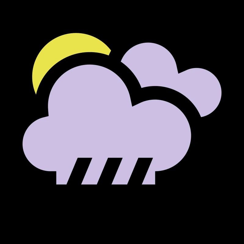 Temps pluvieux, mauvais temps, icône de refroidissement