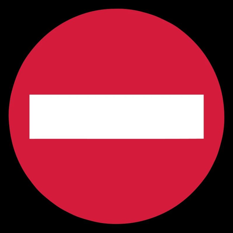 panneau sens interdit 0