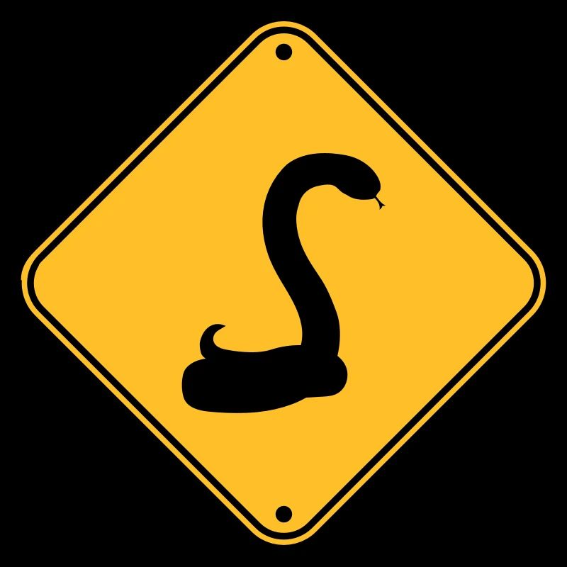 warning blindfold snake caution caution h